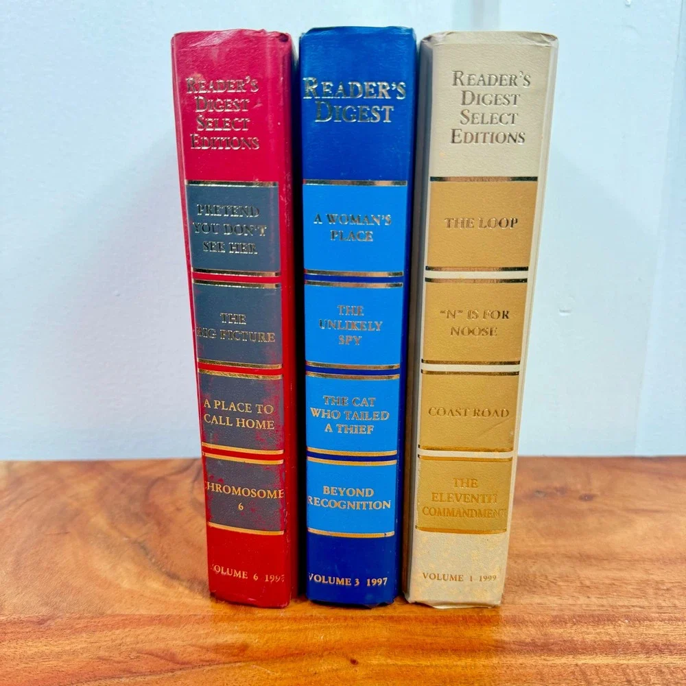 Readers Digest Select Editions Hardcover Books Lot of 3 1997 1999 Red Blue Tan